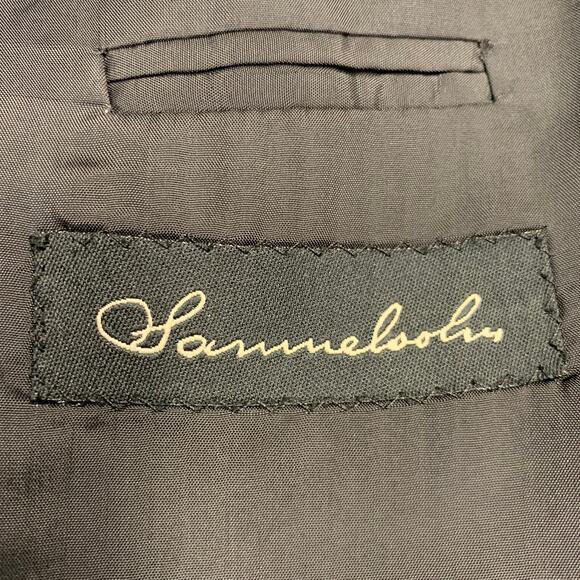 SAMUELSOHN Size 40 Black Wool Shawl Collar Double Breasted Tuxedo - Picture 8 of 11